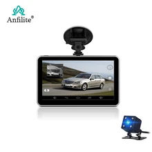 Anfilite 7 дюймов емкостный Android wifi четырехъядерный Автомобильный видеорегистратор с gps Навигатором две камеры 1080P регистратор грузового автомобиля
