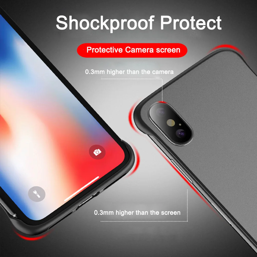 Безрамный Прозрачный матовый жесткий чехол для телефона Iphone 11 Pro Xs Max Se 2020 Xr X 8 7 6 Plus