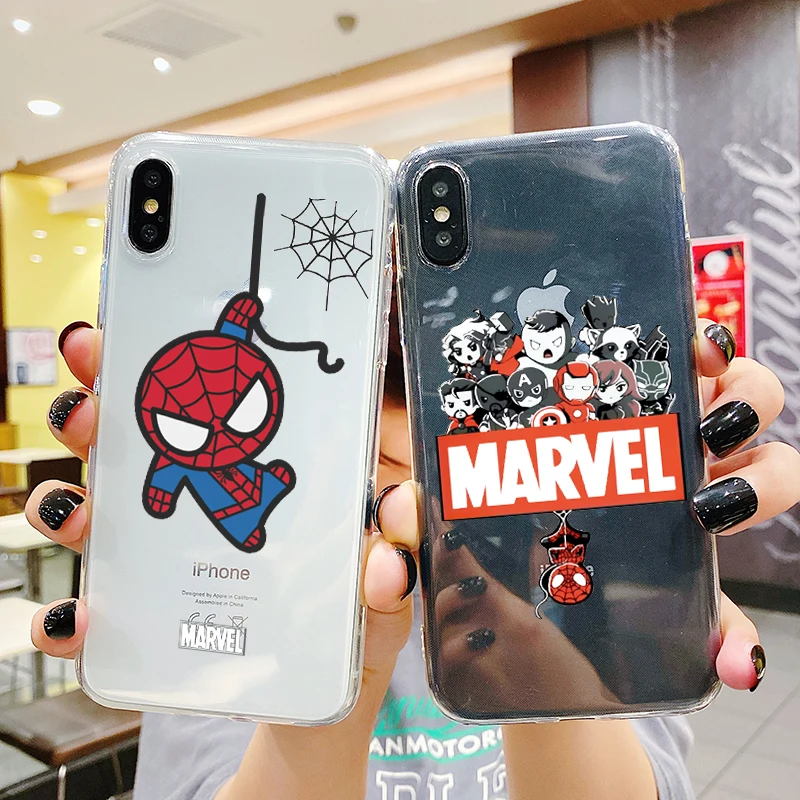 Популярный чехол для телефона с изображением Человека-паука Тора iPhone 11 Pro XR X Xs Max 8
