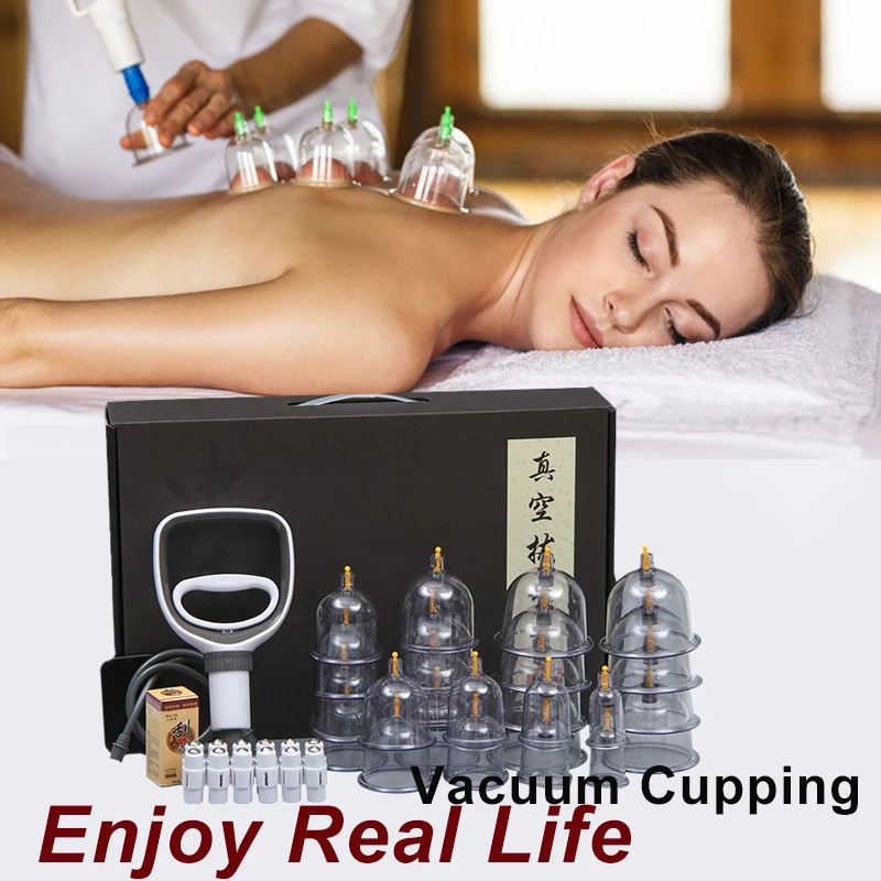 

12/20/24 Cans Massage Vacuum Cupping Set Magnetic Aspirating Cupping Cans Acupuncture Ventosa Guasha Suction Cup Medical Massage