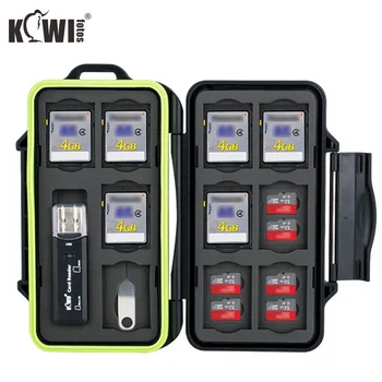 

Kiwi Waterproof Camera Memory Card Case SD TF Micro SIM Nano SIM Storage Holder for Canon Nikon Sony Olympus Fuji DSLR Camare