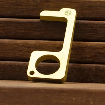 

Hygiene Hand Antimicrobial EDC Door Opener Portable Press Elevator Tool Door Handle Key Anti-Microbial COPPER