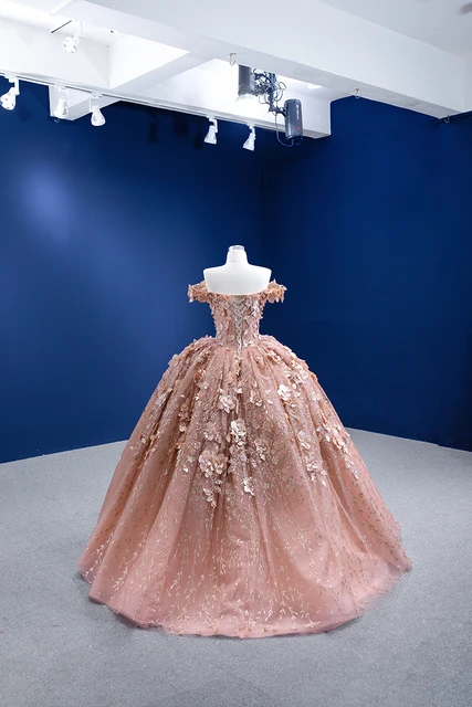 Source Luxury Pink Gold With illusion Half Sleeves Flower Girls Dress Lace  Tulle Ball Gown Fluffy Backless Kids Wedding Dresses on m.alibaba.com