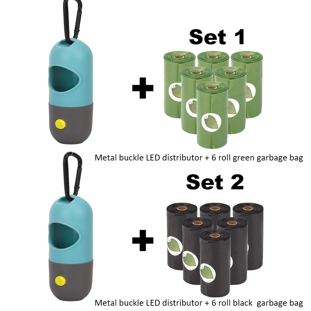 Portable Pet Poop Bags Dispenser LED Light Waste Bag Dispenser For Pet Leash Not Includes Battery 1 Portable Pet Poop Bags Dispenser LED Light Waste Bag Dispenser For Pet Leash Not Includes Battery 2