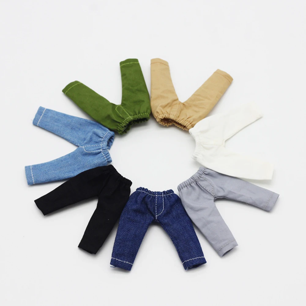 1PCS 1/12 BJD Dolls Long pants For Ob11 obitsu11 Clothes jeans Dolls Accessories toys
