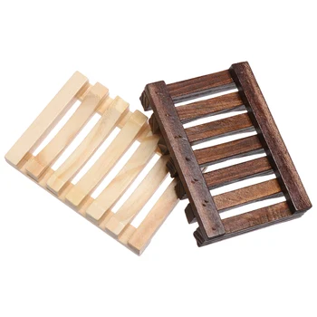 

Natural Bamboo Wooden Soap Dish Tray Storage Holder Bath Shower Soap Dishes Box Storage Rack Tray Case Bathroom Supplies