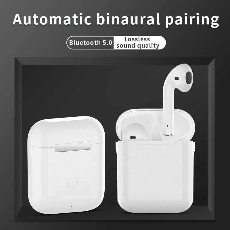 Wireless Bluetooth 5 0 Headset TWS Mini Sports Stereo In ear Earbuds with Charging Compartment Support Call Voice Control