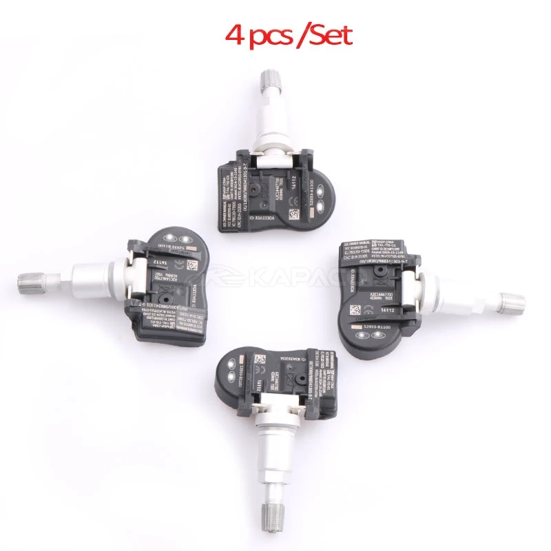 4x tpms sensor de pressão dos pneus