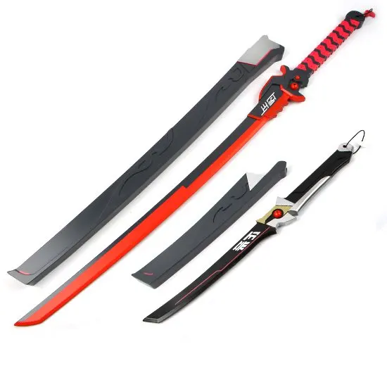 OW Genji игра злых призраков Косплей деревянный меч нож лезвие Оружие Японский