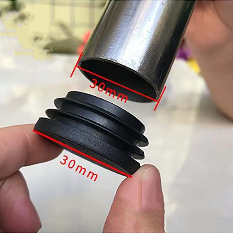 2/4/10PCS Round Plastic Black Blanking End Cap Caps Tube Pipe Inserts Plug Bung Diameter 12mm 14 16 19 20 22 25 28 30 32 -100mm