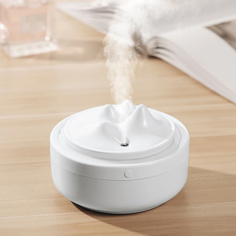 

New USB Air Humidifier Mountain Essential Oil Diffuser 300ML Car Air Freshener Purifier Mini Humidification with Lamp Lights