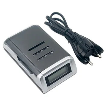 

Hot AA/AAA Battery Charger 4 Slots LCD Display Smart Li-ion Battery Charger for AA/AAA Nicd NiMH Rechargeable Batteries EU Plug