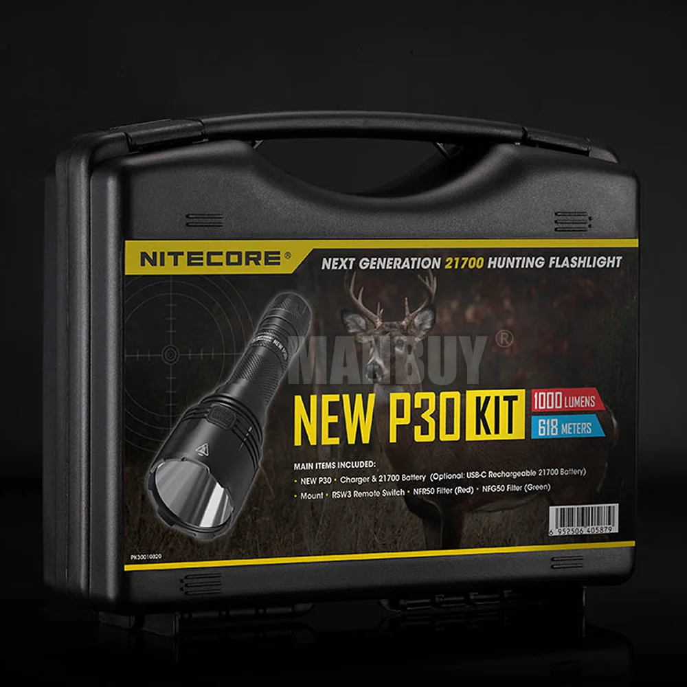 2020 скидка NITECORE 1000LMs CREE светодисветодиодный newP30 Охотничий комплект Тактический