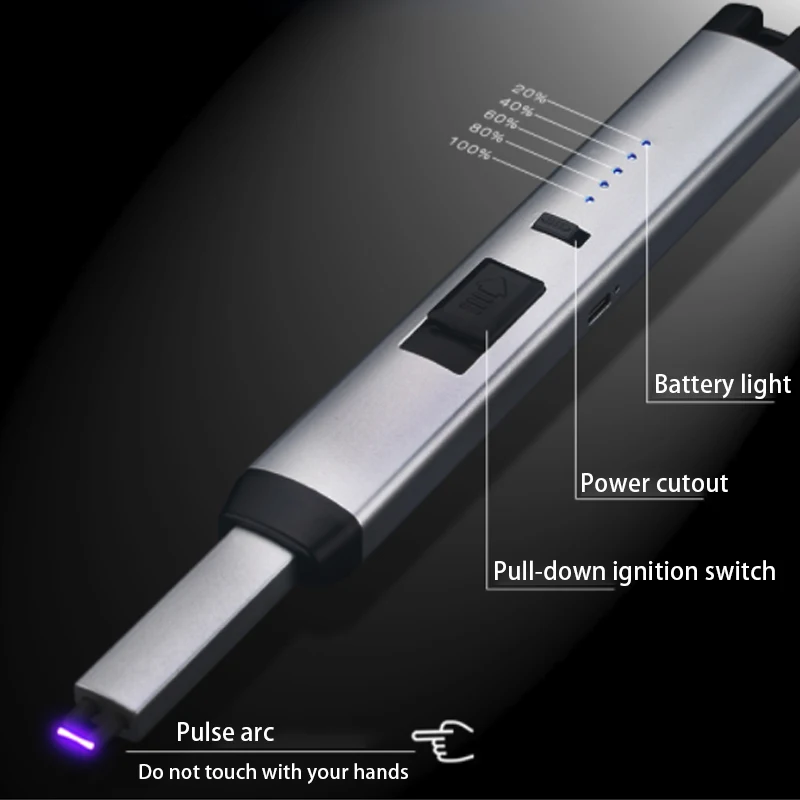 Новая электронная зажигалка с USB зарядкой для кухни барбекю сигарет курение