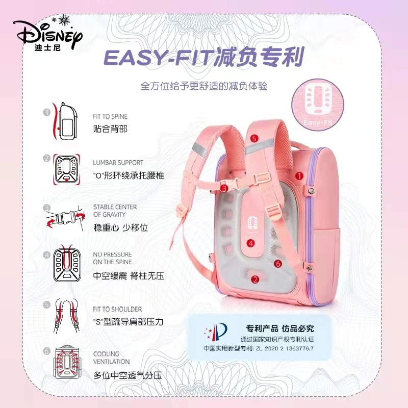 2022 Disney Frozen School Bags For Girls Elsa Anna Primary Student Shoulder Orthopedic Backpack Large Capacity Grade 1-4 Mochila