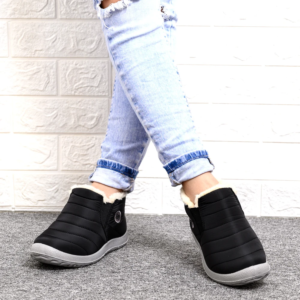 2020 winter boots women waterproof snow women shoes flat Casual Winter Shoes Ankle Boots for Women plus Size Couple shoes 5