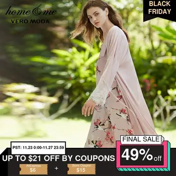 

Vero Moda Spring Sexy Comfortable Lace Medium-style Gown Bathrobe for Women | 3181R1503