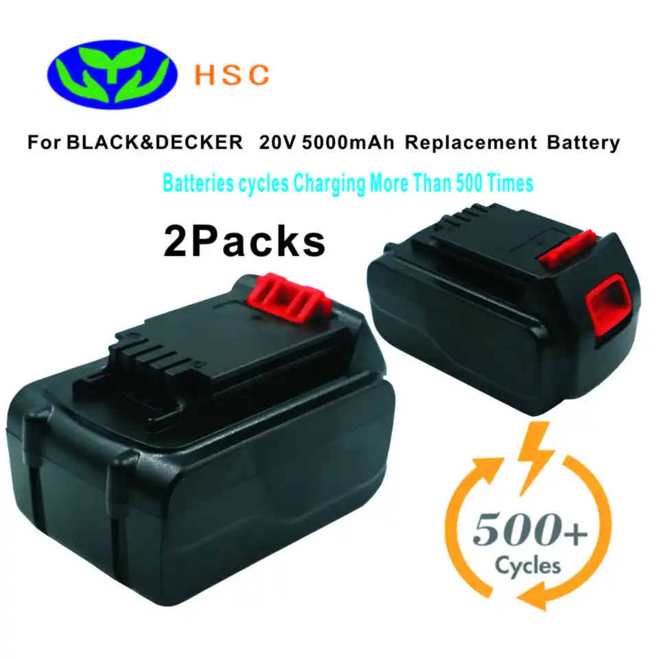 2 шт. 5.0Ah 18650 аккумулятор BD20A литий ионный 20В для Black & Decker батарея LB2X3020 OPE LBXR2020
