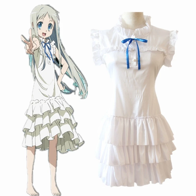 Vestido blanco de Meiko honma de nombre de Anime japonés COS ropa de fiesta  de Halloween Cosplay disfraz de Anime| | - AliExpress