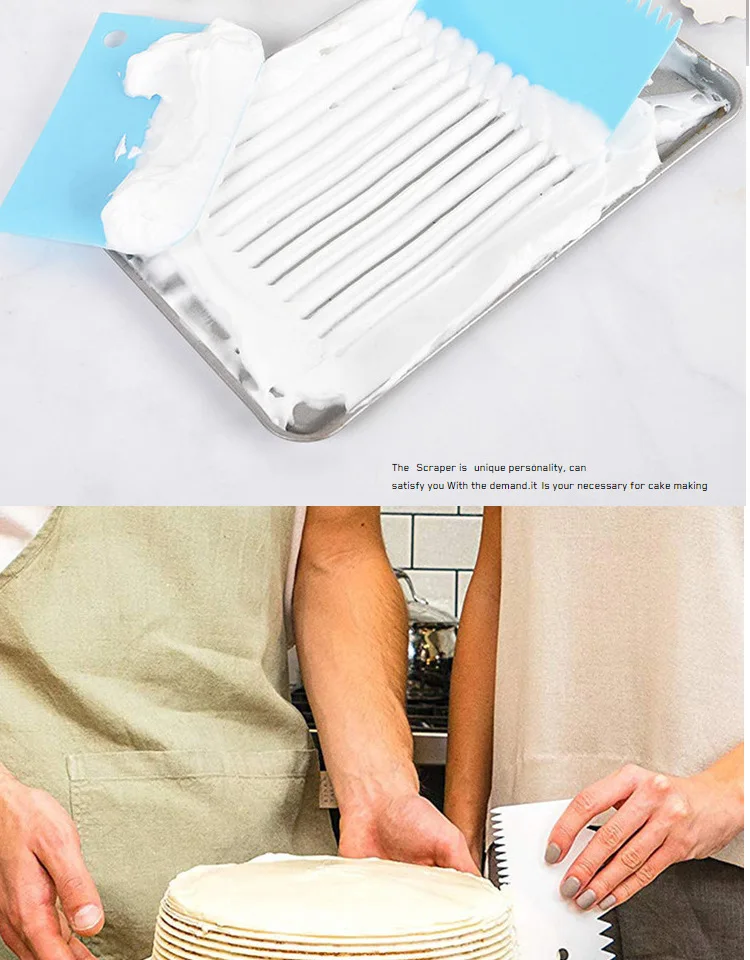 3 шт./компл. Лидер продаж высокое качество красочные Многофункциональный нерегулярные зубной кромкой для самостоятельного приготовления мороженого скребок Набор форм для выпечки тортов инструменты