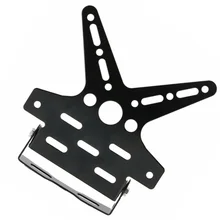 Черный мотоцикл номерной знак кронштейн Рамка Замена аксессуары регулируемый