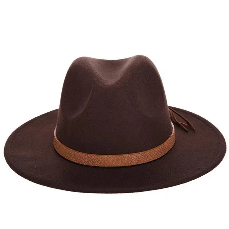 Новые осенние и зимние мужские большие размеры ковбойские шляпы Fedora кепки s 60 см
