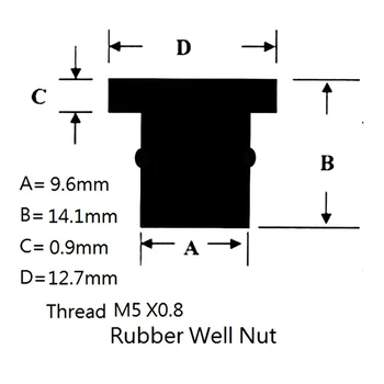 

Well Nuts Black M5 Rubber 5mm Metric Motorcycle Windscreen Corrosion resistant