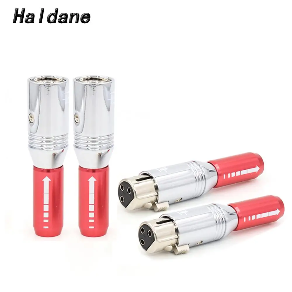 Halande 4 шт./лот HIFI XLR разъем Hi-Fi аудио 3 контакта Разъем черный металлический корпус