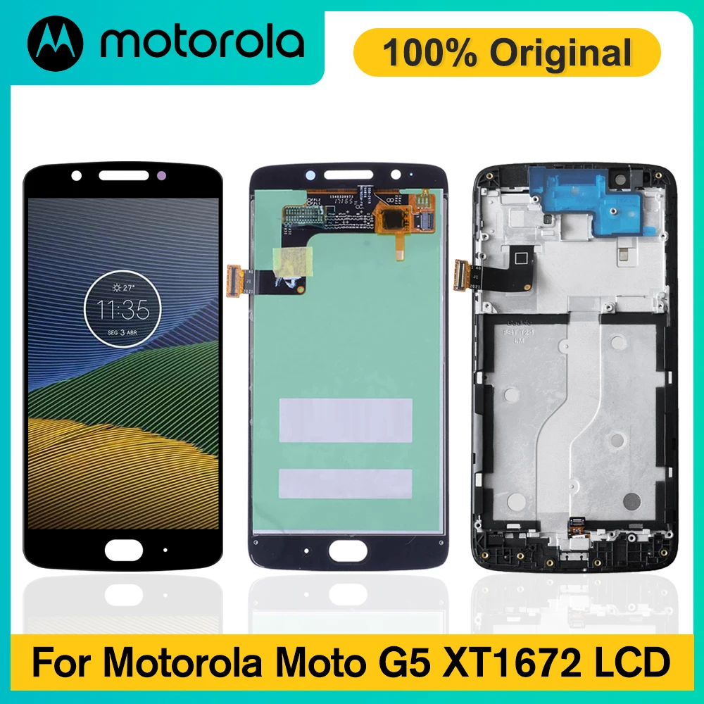 5 0 ''Оригинальный ЖК-дисплей для Moto G5 XT1672 XT1676 кодирующий преобразователь