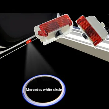 

2PCS LED Car Door Logo Welcome Light Laser Projector Lamp For Mercedes GLK A B Class X204 W169 W168 W245 Car accessories