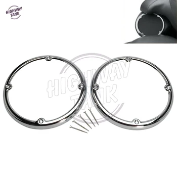 

Chrome Motorcycle Tour Pak Speaker Trim case for Harley Electra Glide Ultra Limited Tri Glide 2004-2017