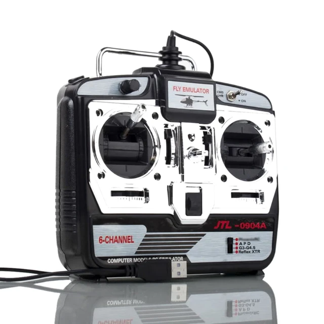 6CH PH5.0 G7.0 USB RC Flight Emulator Fly Simulator Transmitter Support RF7 G7 Phoenix 5.0 XTR with Installation Disk 1