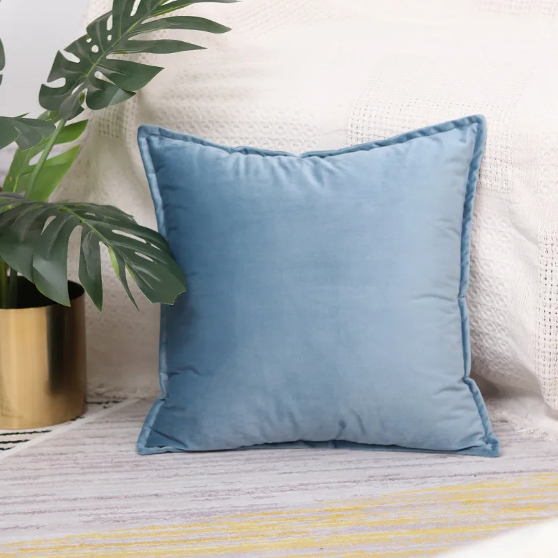 Роскошная модная Высококачественная бархатная наволочка для подушки зеленого, розового, синего, серого цвета, наволочка, наволочка для дома, декоративная диванная подушка - Цвет: G