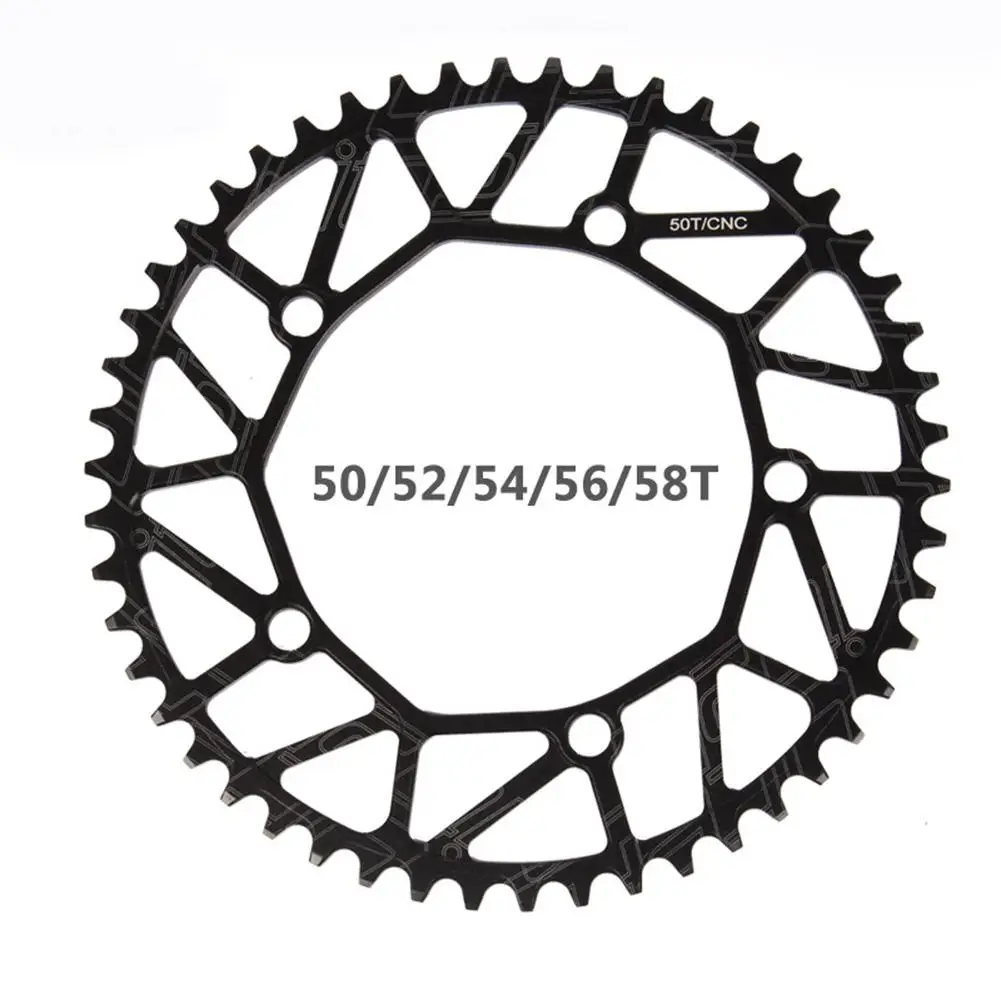 

Chainwheel Tooth Single Plate Aluminum Alloy Chain Wheel 130mm BCD 50T 52T 54T 56T 58T Chainring Black/Silver Cranks Bike Parts