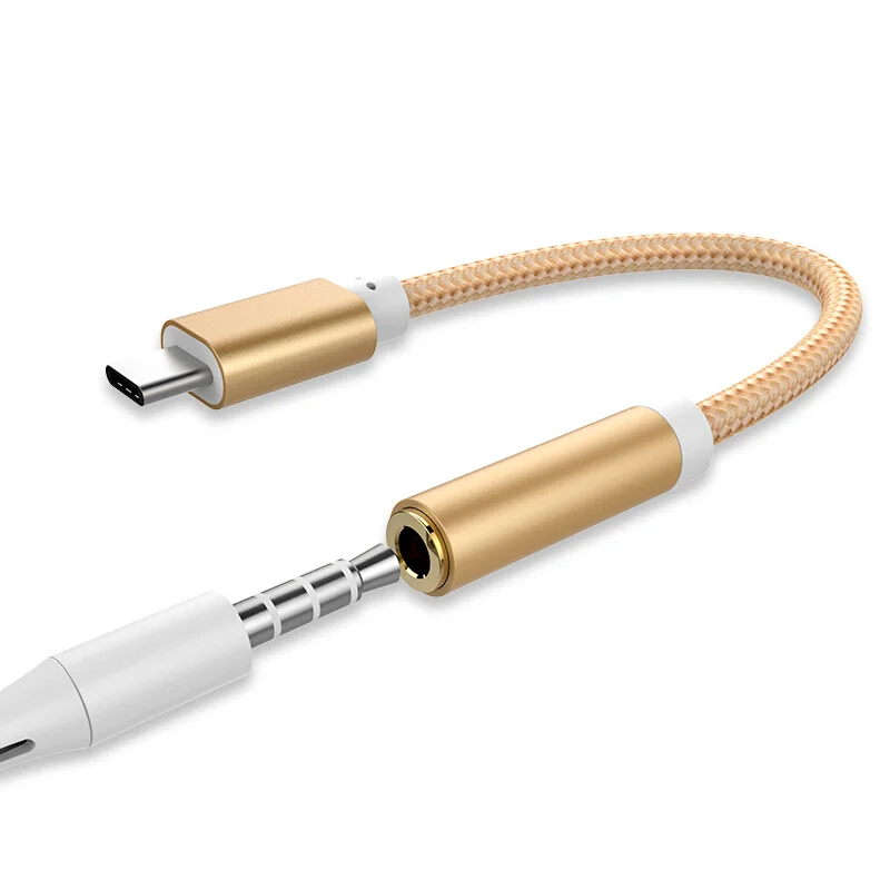 

Type C to 3.5mm Jack Earphone Cable USB Type-C 3.5 AUX Headphone Adapter for Huawei Mate 10 P20 Xiaomi Mi 6 6X Mix 2s