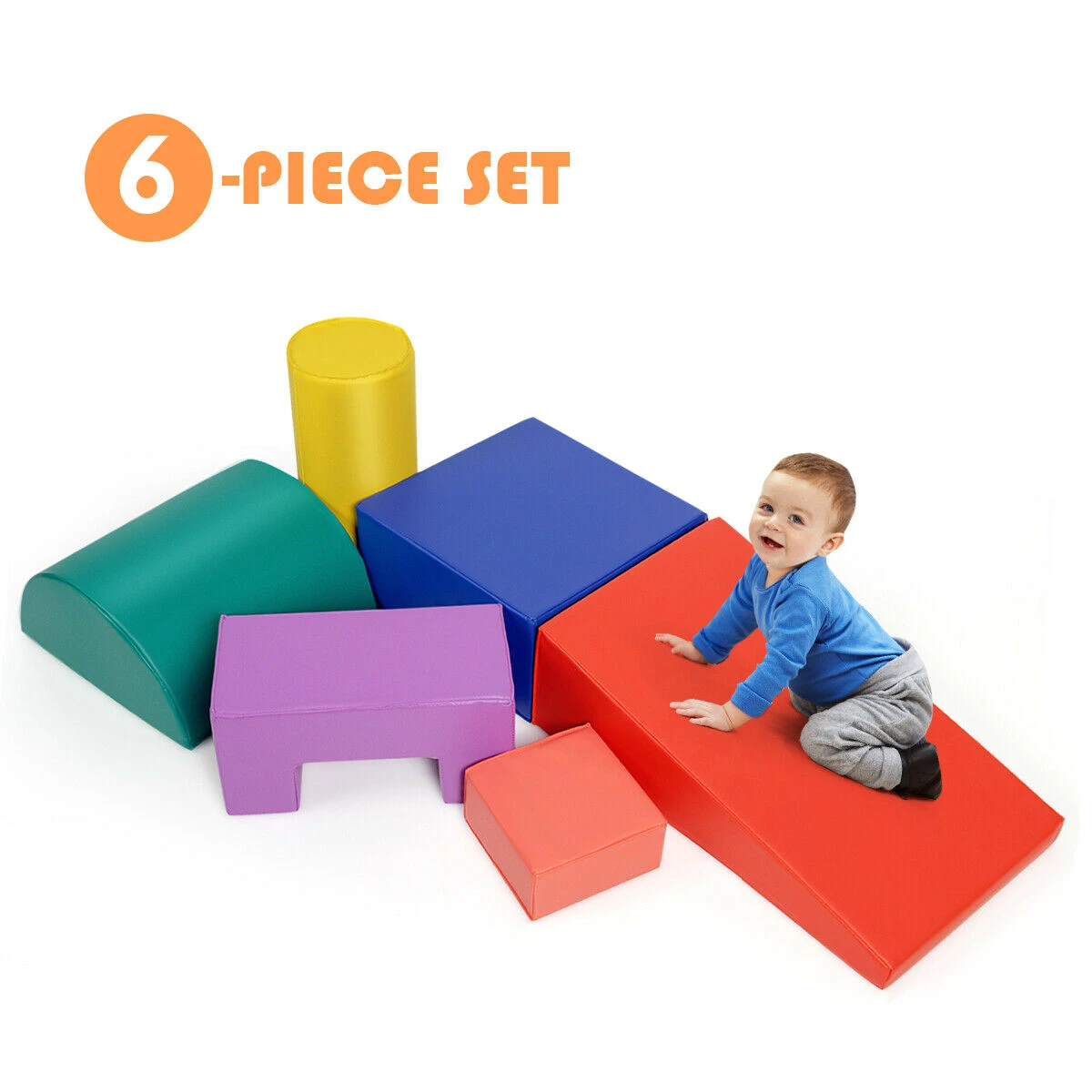 Beginner in de tussentijd Vlieger 6 Stuk Klim Crawl Play Set Indoor Kids Baby Peuter Zachte Veilig Foam  Blokken Speelgoed SP37088|Kleur & Vorm| - AliExpress