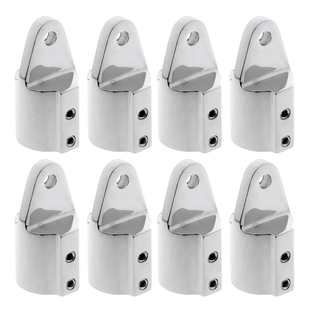 8pcs Eye End Cap Bimini Top Fitting/Hardware 1 inch Marine 316 Stainless Steel
