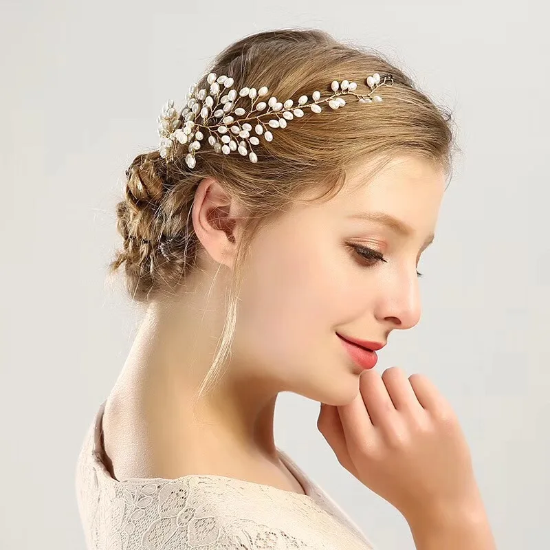 Корейская жемчужная свадебная тиара, свадебная расческа, повязки на голову, роскошная шпилька для волос, аксессуары для волос