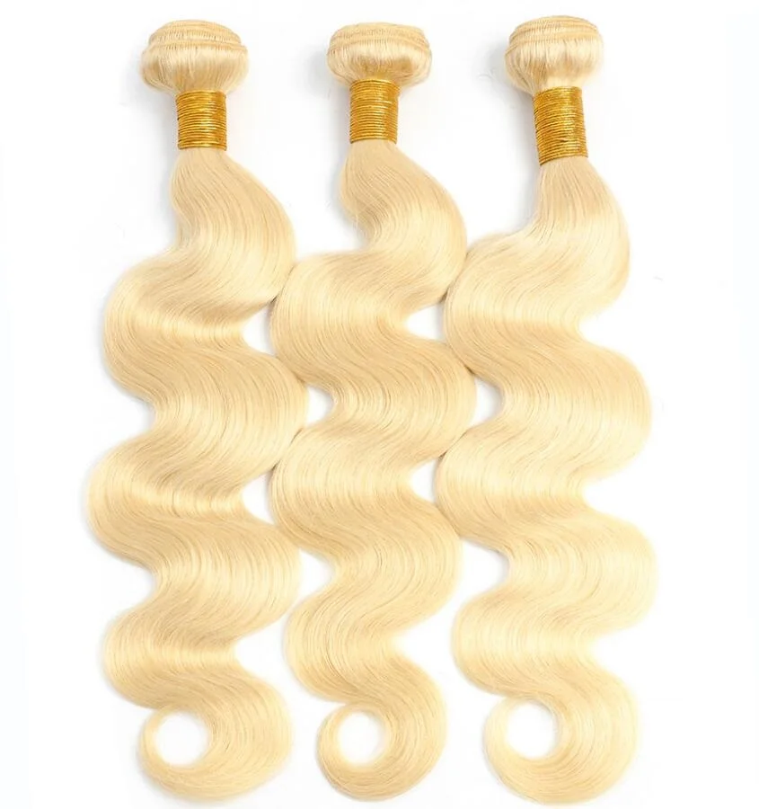 Pacotes de Cabelo Onda do Corpo Extensões do Cabelo Loiro Longo Brasileiro Pacotes Remy Tecer Cabelo Humano Mel Loira B4u 613 5 cabelo humano 613 mel loira pacotes extensões do cabelo