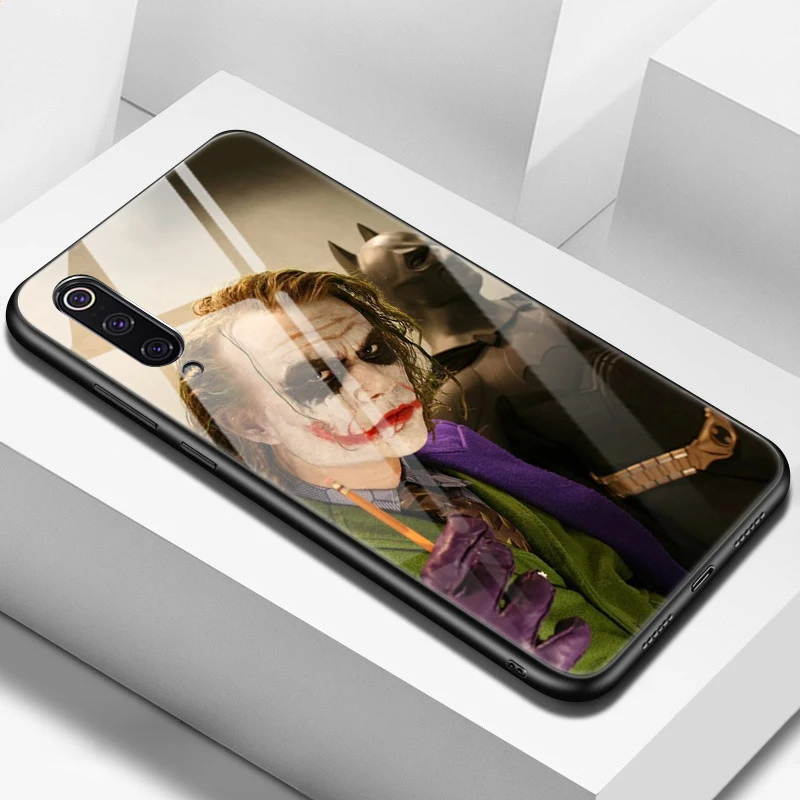 Чехол из закаленного стекла для телефона для Red mi 7, 8A, K20, Note 6, 7, 8 Pro, чехол для Xiaomi mi, A3, CC9E, CC9, задняя крышка, Бэтмен, Джокер, Темный рыцарь