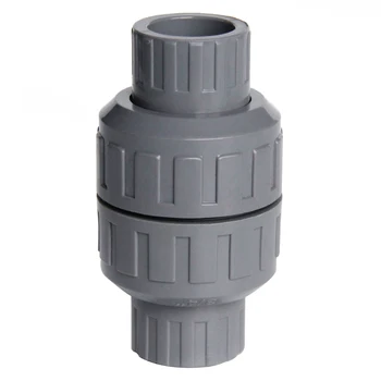 

25mm 32mm 40mm 50mm ID Gray PVC One Way Non Return Check Valve Pipe Fitting For Garden Irrigation Aquarium Fish Tank