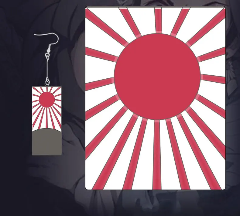 Аниме Kimetsu no Yaiba Kamado Tanjirou серьги принадлежности на хеллоуин для косплея Серьги 1 пара - Окраска металла: NO.1