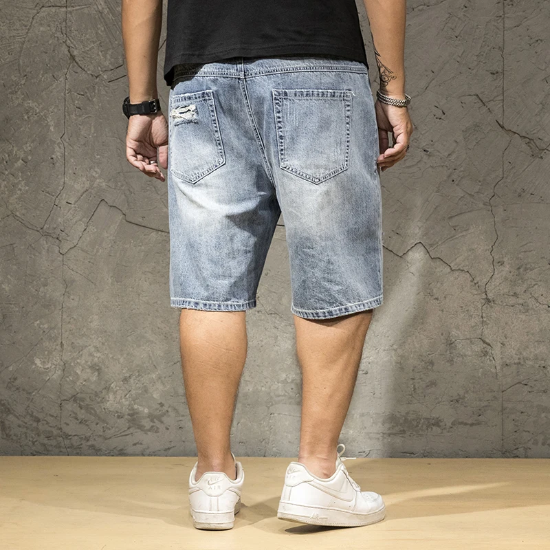 Quality Denim Shorts Male Brand 