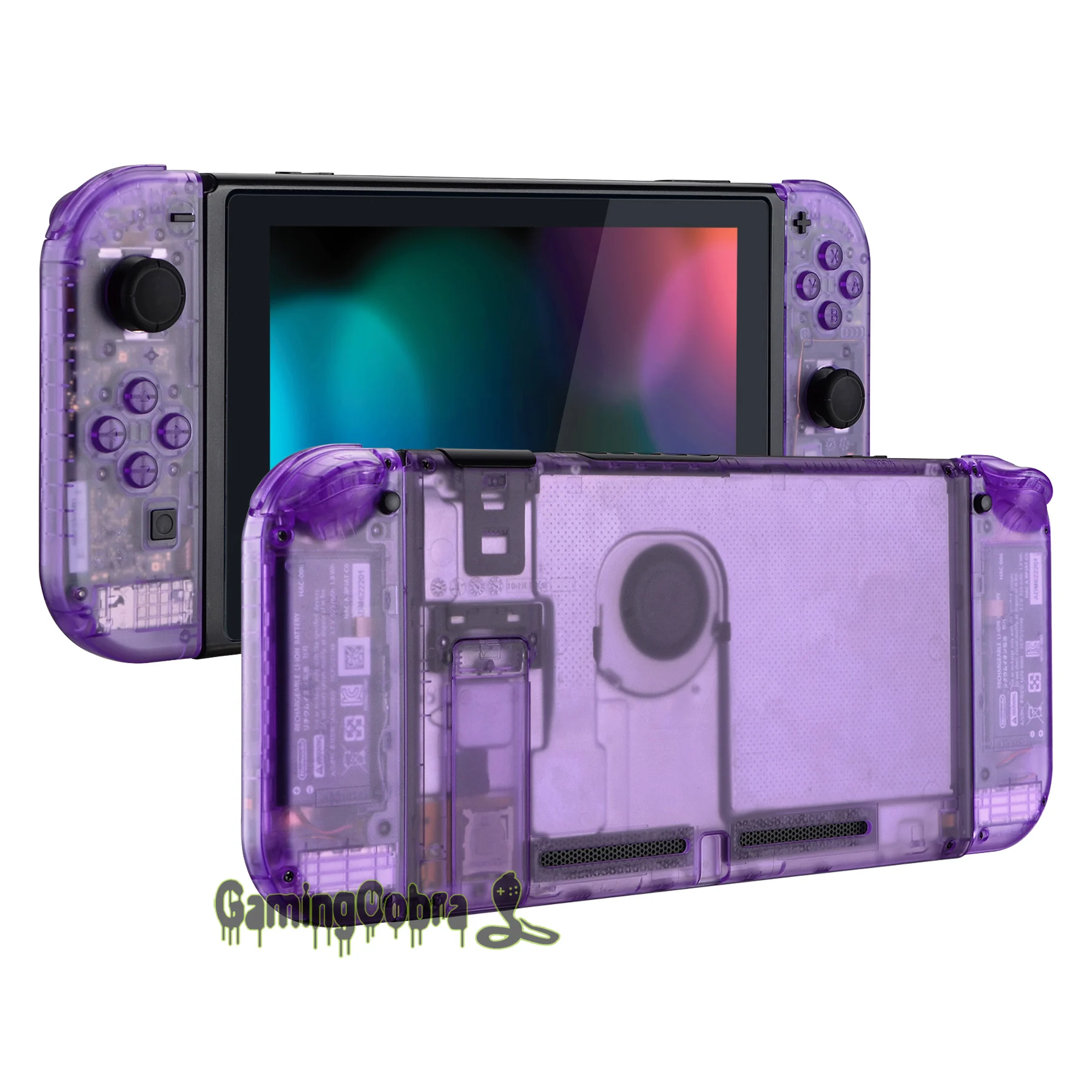 Traseira do Console Transparente com Escudo do Alojamento do Controlador com Botões para o Console do Interruptor de Nintendo Placa Interruptor Nintendo & Joy-con do de - Image 3
