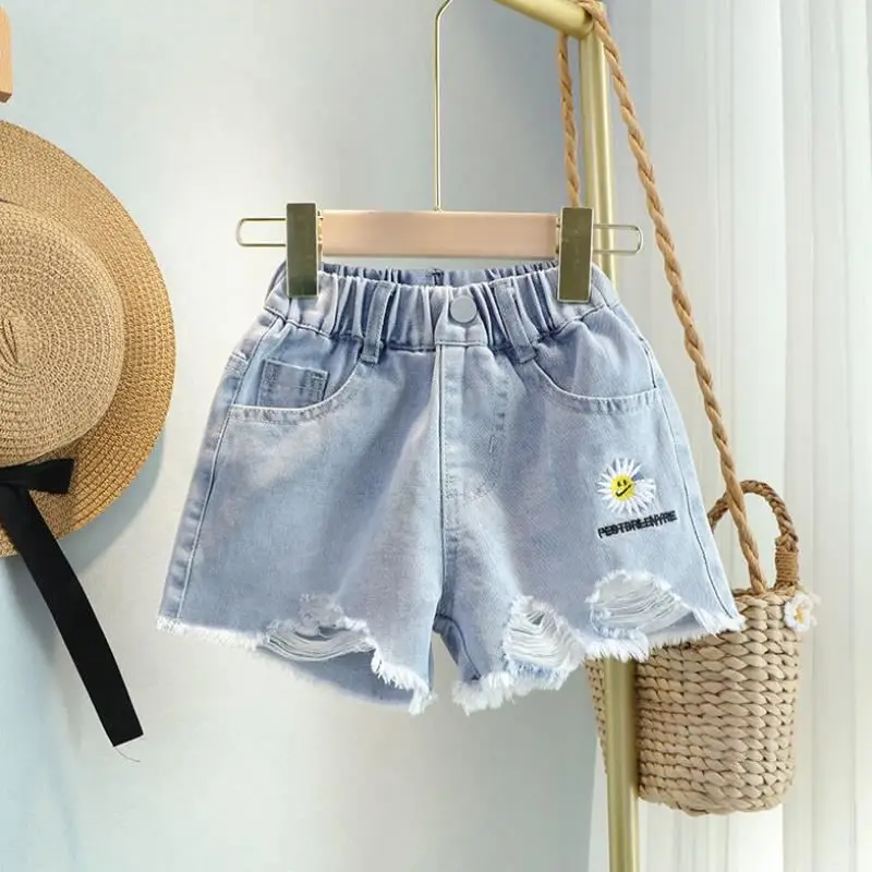 Kids Shorts Girls Casual Jeans Denim Four Designs