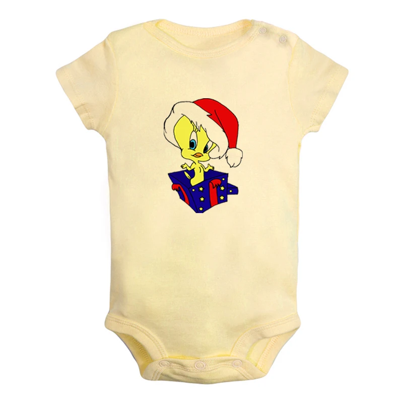 Tweety Bird riding с изображением кота Сильвестра; Одежда для новорожденных мальчиков и девочек; комбинезон с принтом для младенцев; боди с короткими рукавами; хлопковая одежда - Цвет: JcBaby596YD
