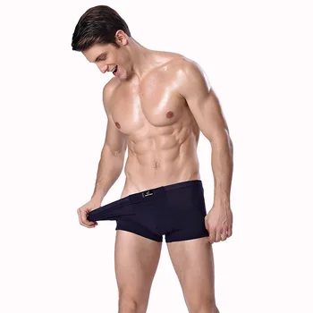 

Underwear Bamboo Fabric Men Solid Color Fiber Medium Waist Is