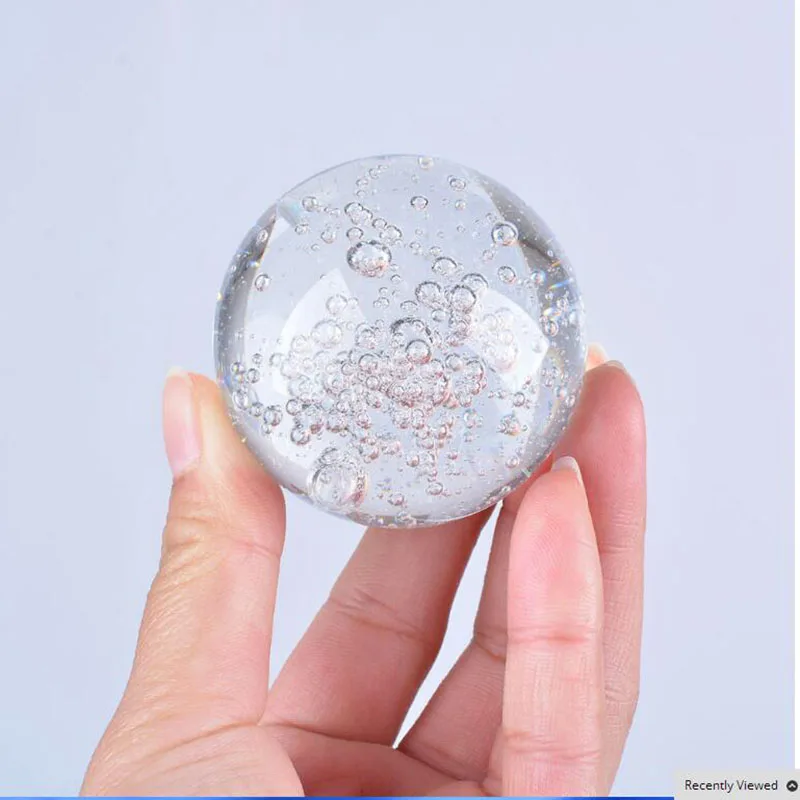 

30/40mm Crystal Bubble Ball Quartz Marbles Glass Magic Ball Home Decoration Ornaments Decorative Sphere Ball Figurines Miniature