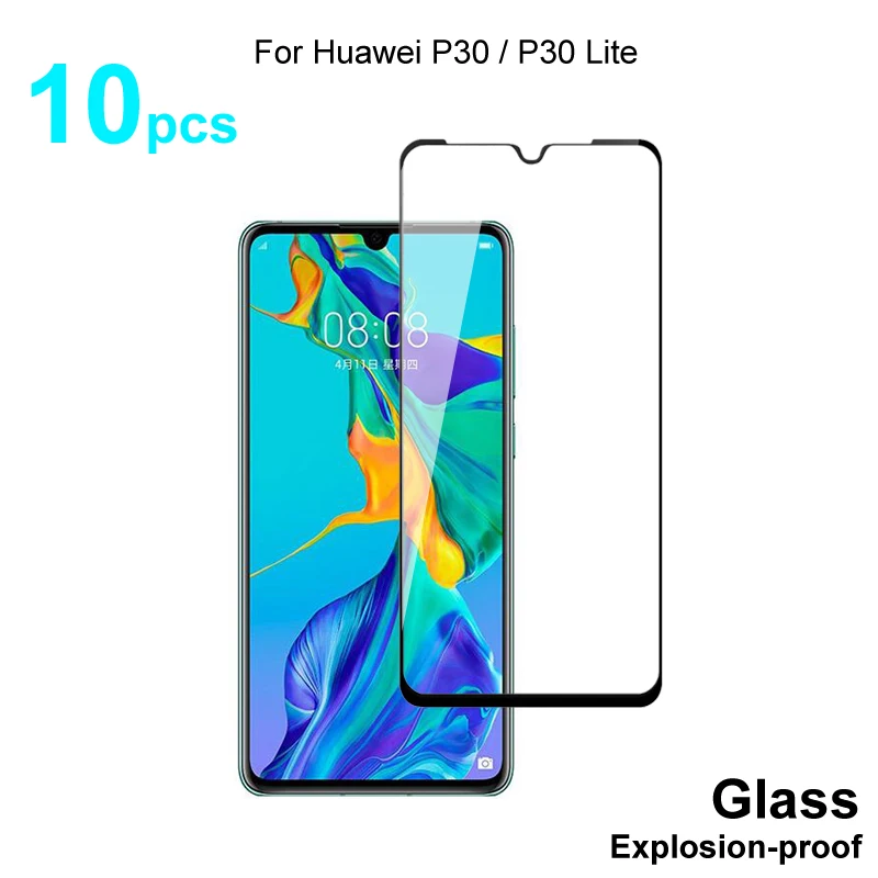 Для Huawei P30 Lite / полное покрытие Премиум 0 26 мм закаленное стекло защитное для