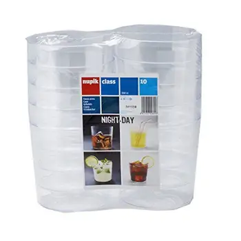 

Nupik 2454140031 – 10 GLASSES PINT OF PlÃ ¡stico 8.2 x 8 cm – Transparent